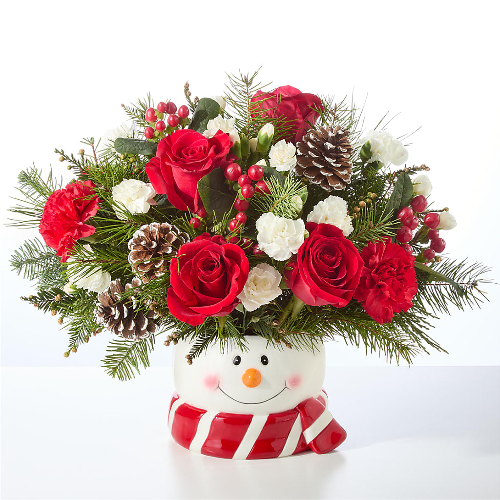 Jolly Snowman Bouquet – AIMEE'S FLOWERS, San Diego CA