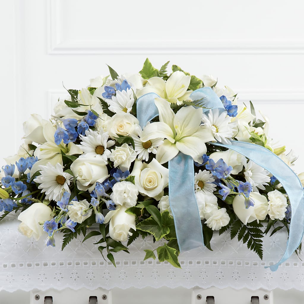 Tender Treasure Casket Spray – AIMEE'S FLOWERS, San Diego CA
