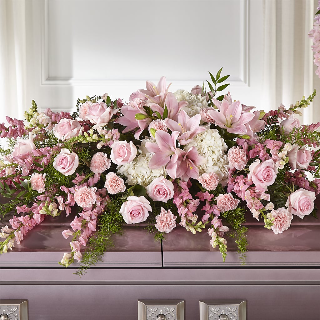 Life & Remembrance Casket Spray – AIMEE'S FLOWERS, San Diego CA