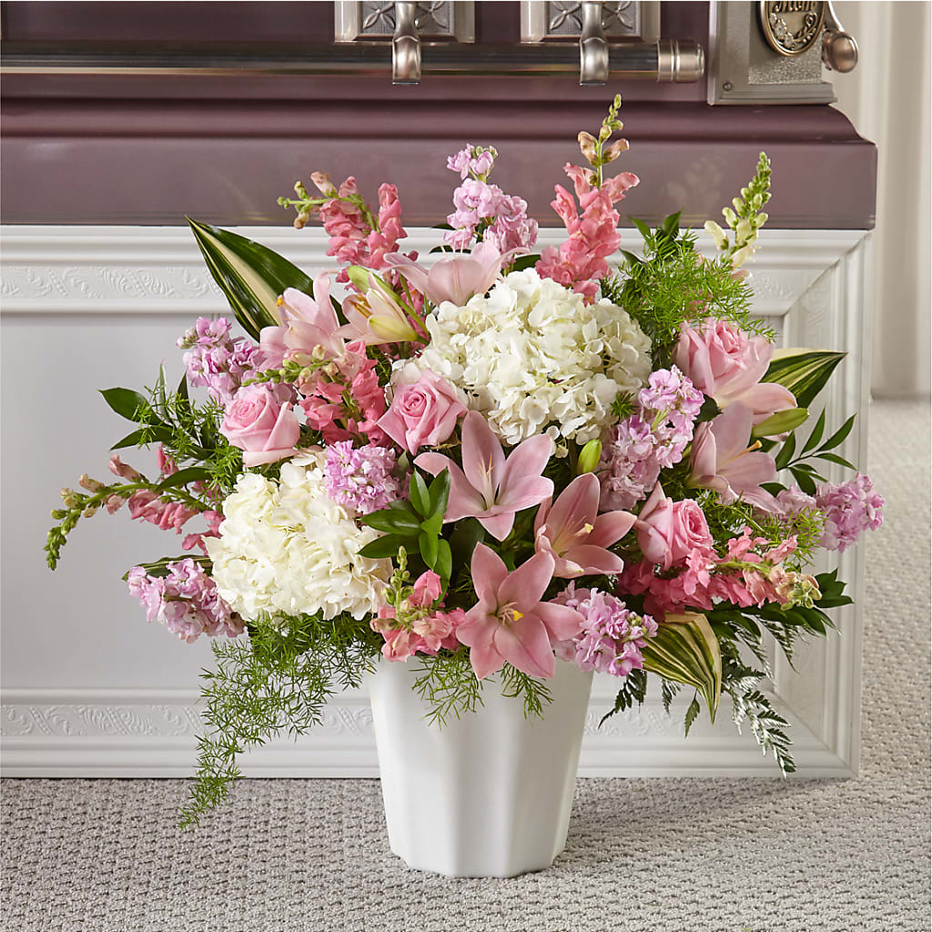 Simply Serene Floor Basket – AIMEE'S FLOWERS, San Diego CA