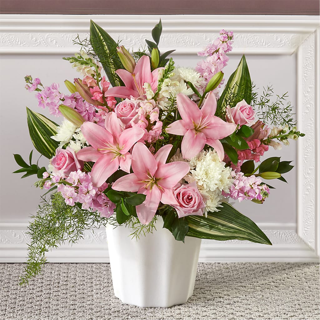 Simply Serene Floor Basket – AIMEE'S FLOWERS, San Diego CA