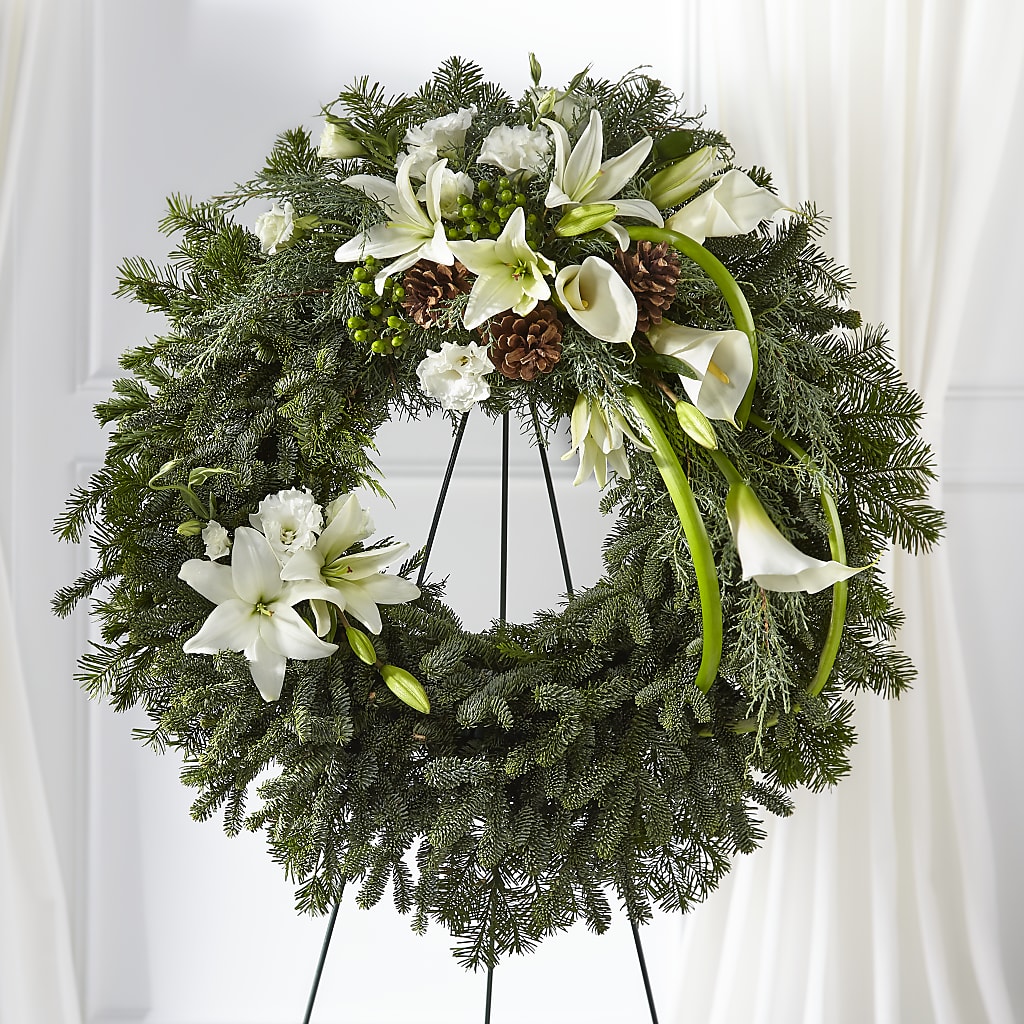 Greens of Hope Wreath – AIMEE'S FLOWERS, San Diego CA