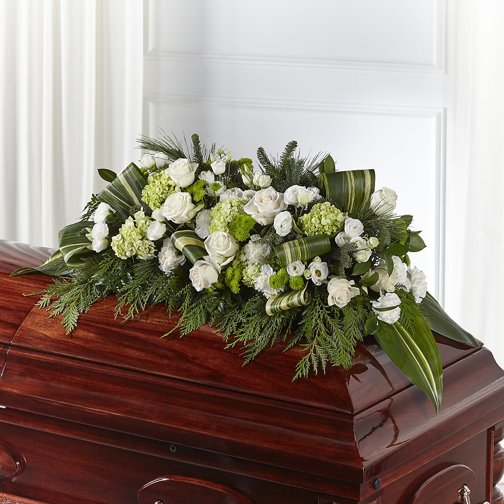 Hopeful Gesture Casket Spray – AIMEE'S FLOWERS, San Diego CA