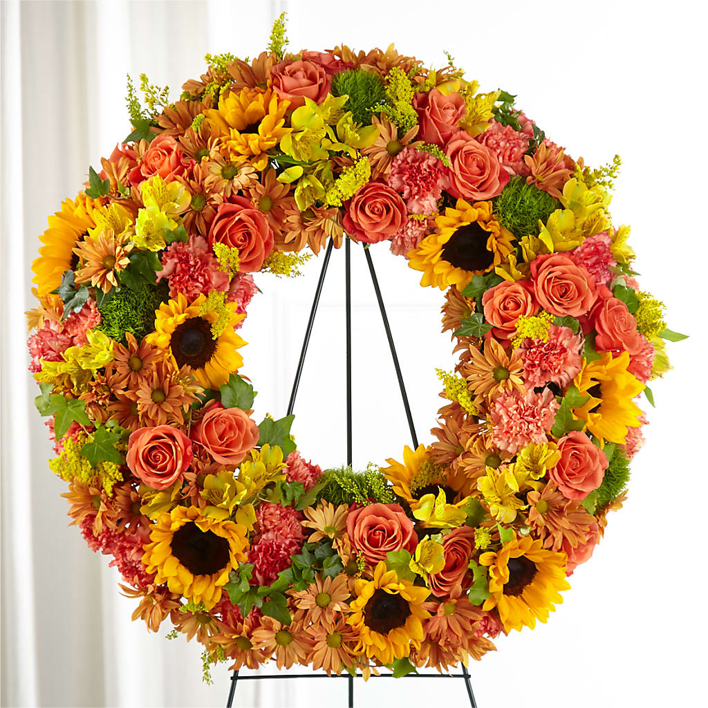 Autumnal Memories Wreath (Standard) – AIMEE'S FLOWERS, San Diego CA