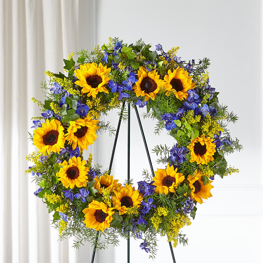 Bright Rays Wreath – AIMEE'S FLOWERS, San Diego CA