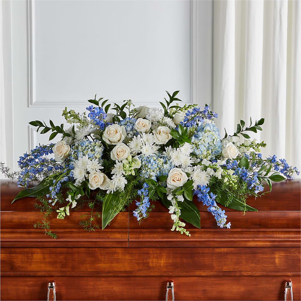Timeless Essence Casket Spray – AIMEE'S FLOWERS, San Diego CA