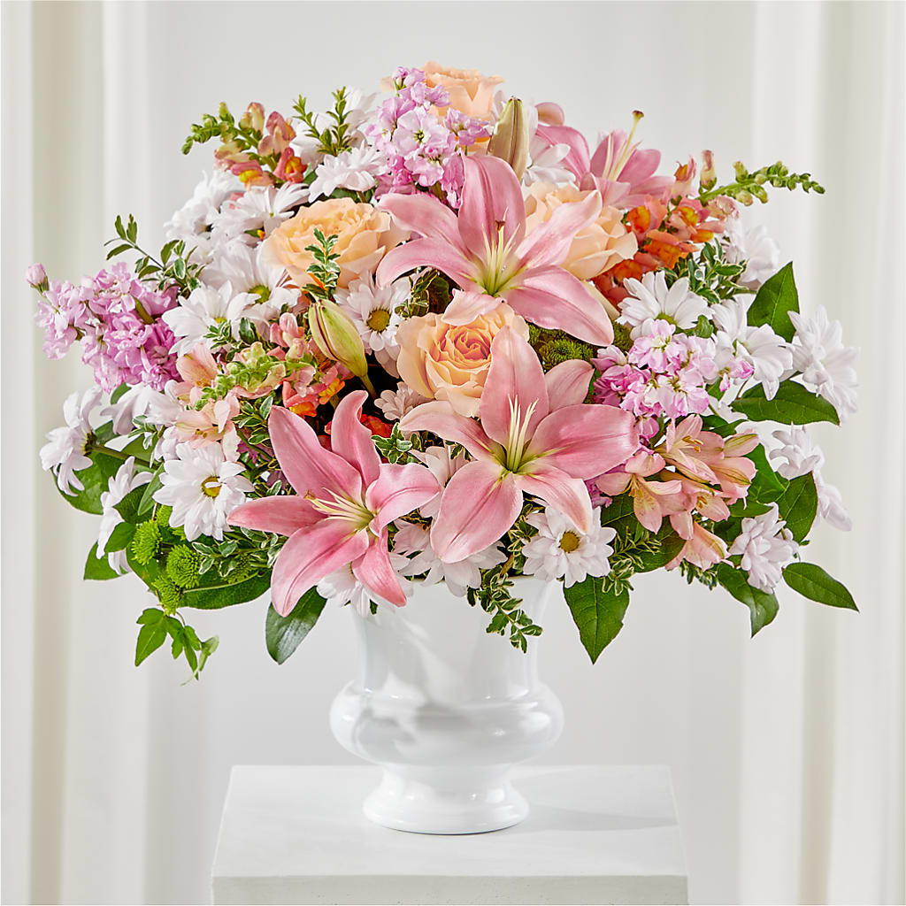 Heartfelt Gesture Urn Arrangement – AIMEE'S FLOWERS, San Diego CA