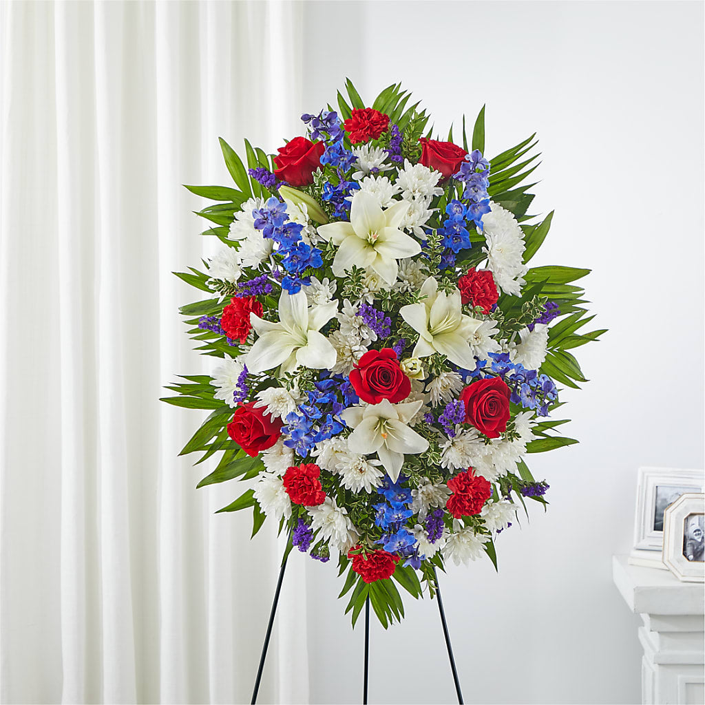 Cherished Service Standing Spray – AIMEE'S FLOWERS, San Diego CA
