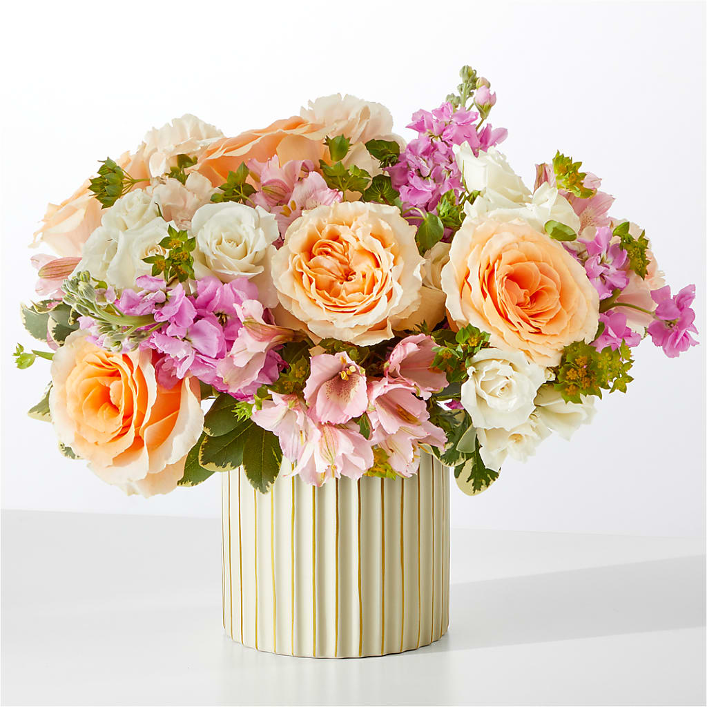 Paradise Bouquet with Ivory Vase – AIMEE'S FLOWERS, San Diego CA