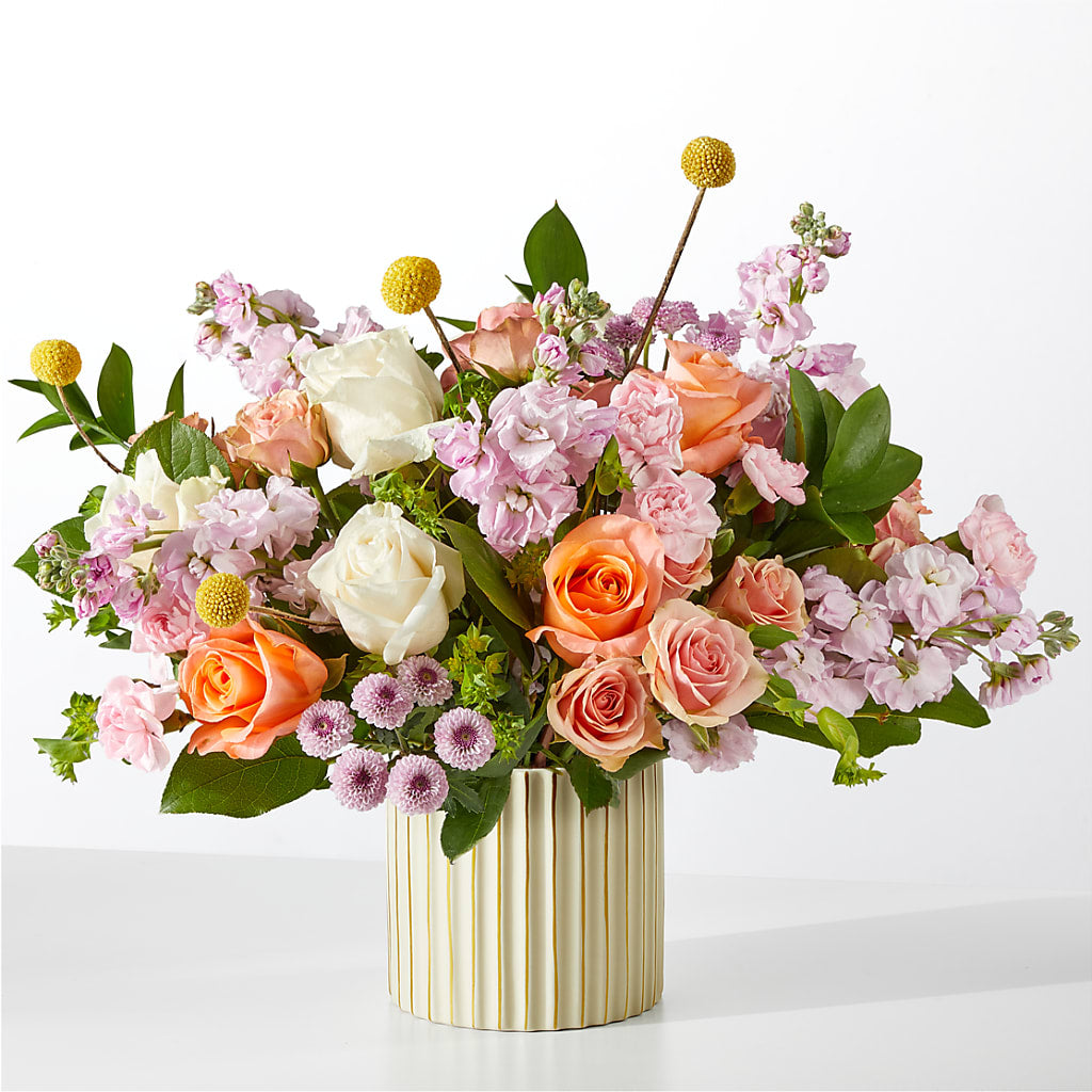 French Market Bouquet with Ivory Vase – AIMEE'S FLOWERS, San Diego CA