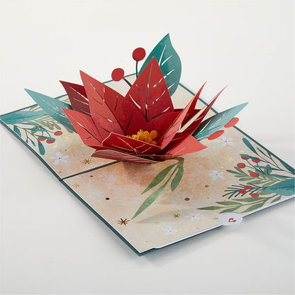 Happiest Holidays Poinsettia and Lovepop Card – AIMEE'S FLOWERS, San Diego CA