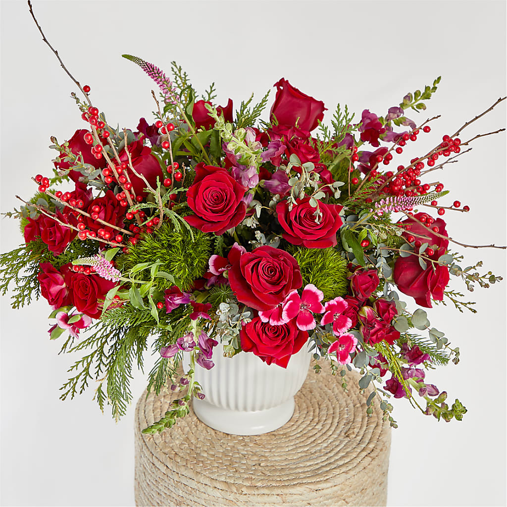 Big Red Bow Bouquet – AIMEE'S FLOWERS, San Diego CA