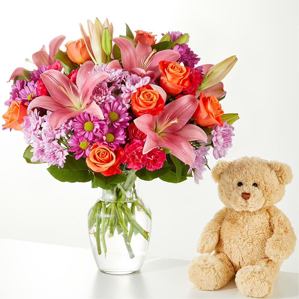 One and Only Bouquet and Bear Bundle – AIMEE'S FLOWERS, San Diego CA