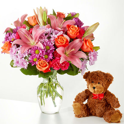 One and Only Bouquet and Bear Bundle – AIMEE'S FLOWERS, San Diego CA