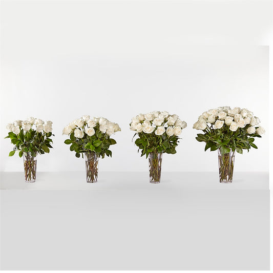 Long Stem White Rose Bouquet – AIMEE'S FLOWERS, San Diego CA