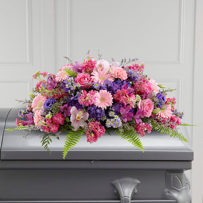 Glorious Garden Casket Spray – AIMEE'S FLOWERS, San Diego CA