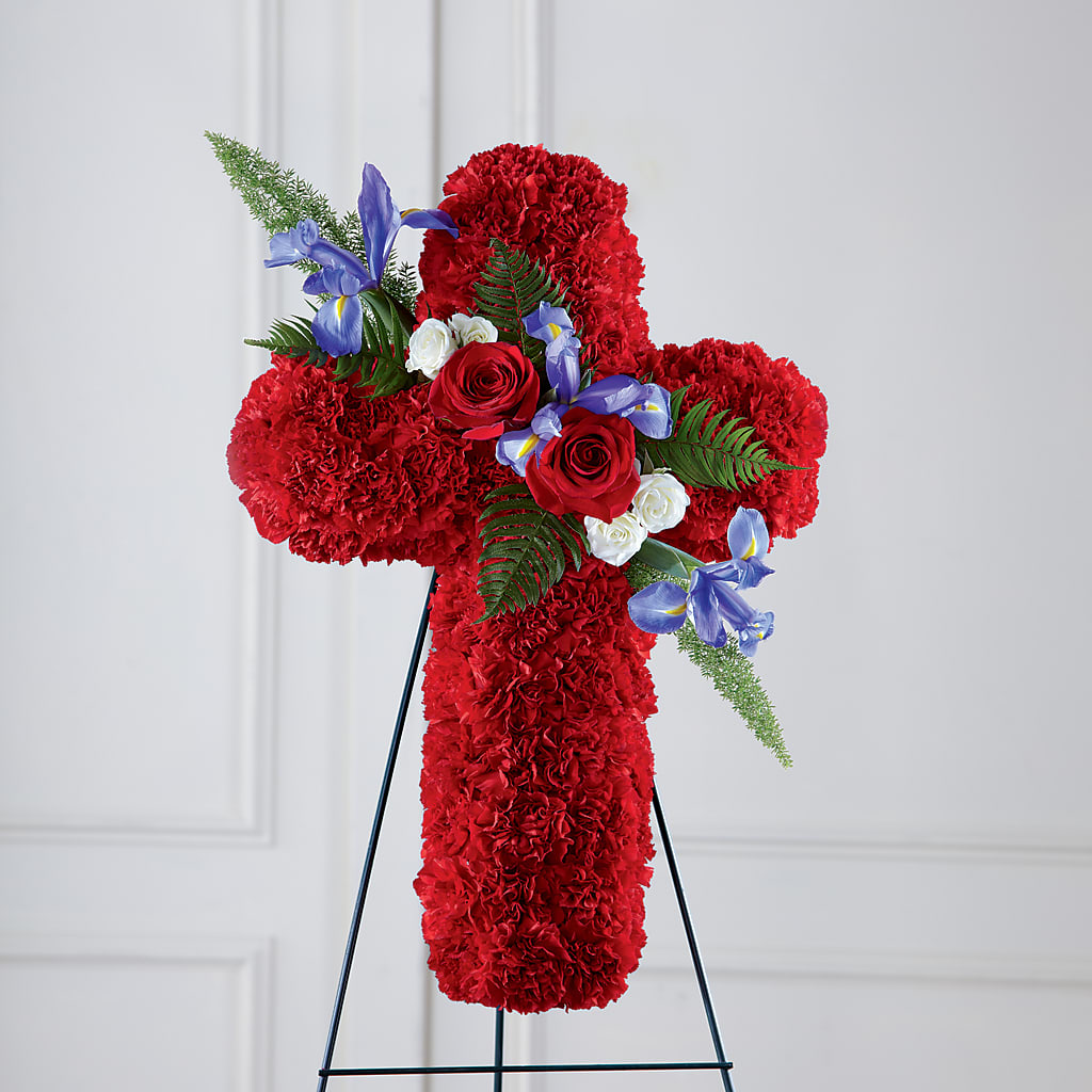 Faithful Hero Floral Cross – AIMEE'S FLOWERS, San Diego CA