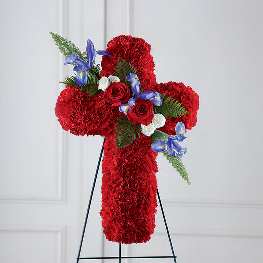 Faithful Hero Floral Cross – AIMEE'S FLOWERS, San Diego CA