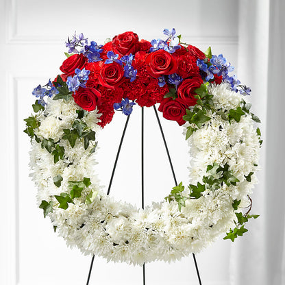 Patriotic Passion Wreath – AIMEE'S FLOWERS, San Diego CA