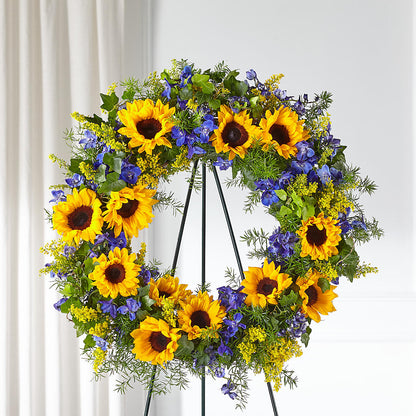 Bright Rays Wreath – AIMEE'S FLOWERS, San Diego CA