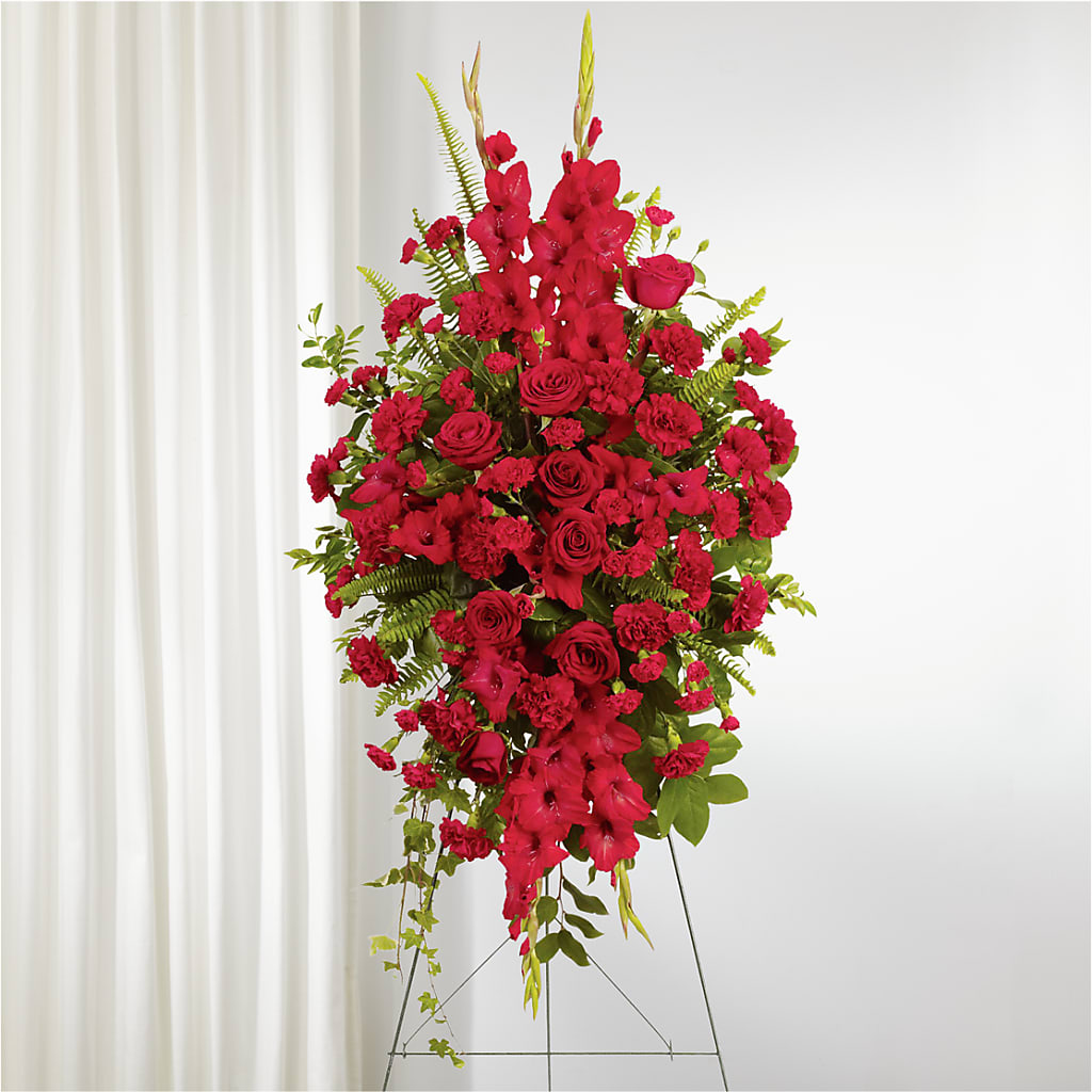 From the Heart Standing Spray – AIMEE'S FLOWERS, San Diego CA