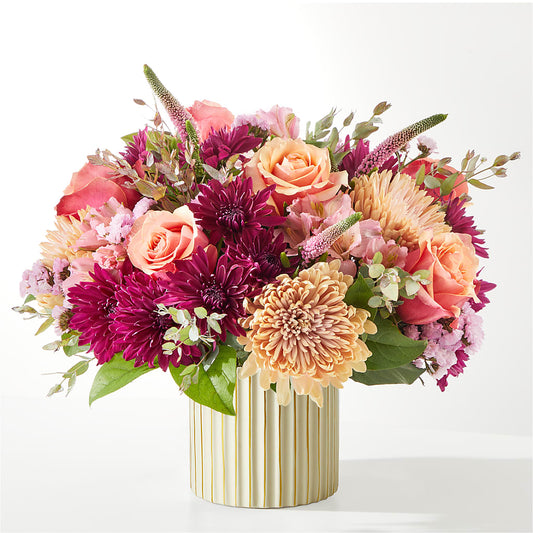Berry Cobbler Bouquet with Ivory Vase – AIMEE'S FLOWERS, San Diego CA