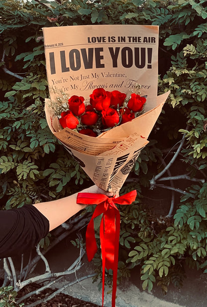 Be My Valentine 12 Rose Bouquet – AIMEE'S FLOWERS, San Diego CA